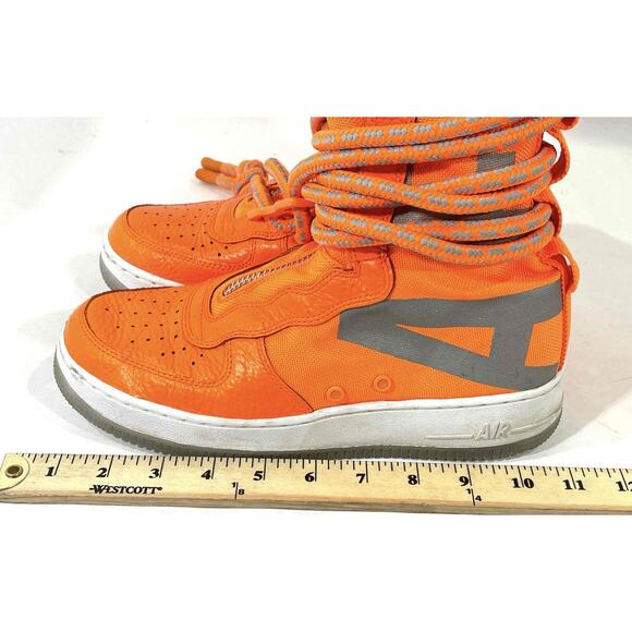 NIKE sf air force 1 af1 high sage \'total orange\' Rare $700 main image 6